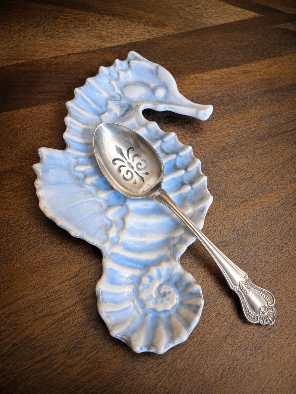 Cracker Barrel Susan Winget Stoneware Seahorse Trinket Dish Coastal Beach Decor - Picture 2 of 9